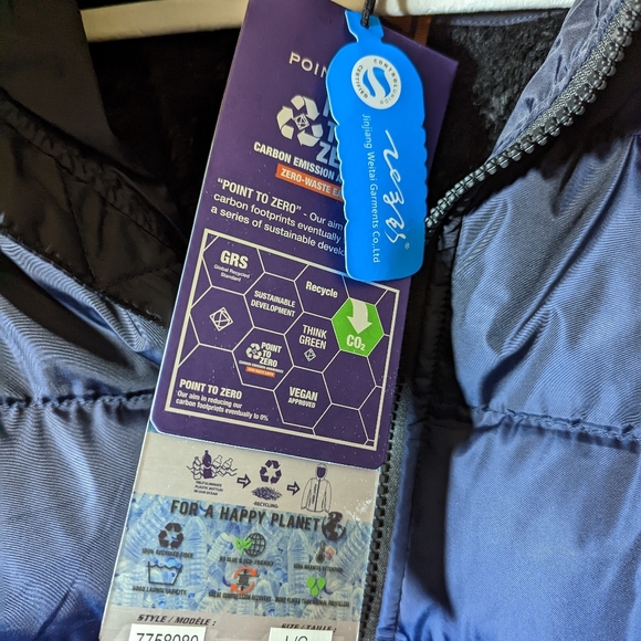 **SOLD OUT**BNWT Point Zero Askel Quilted Puffer Jacket in Blue/Black X-LARGE - Picture 6 of 15